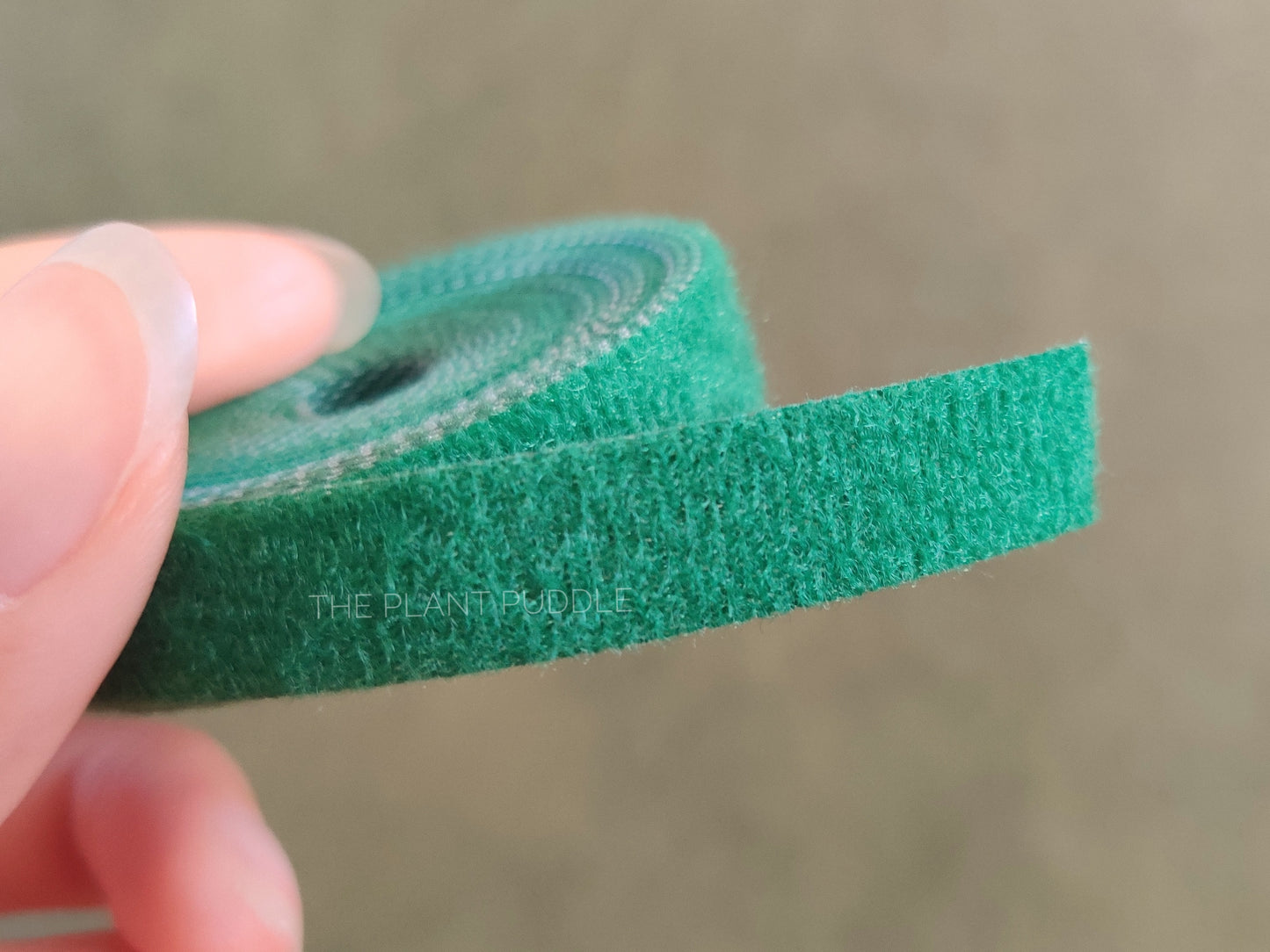closeup of soft side of plant tape