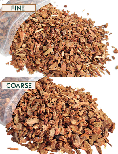 comparison of fine and coarse orchid bark