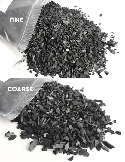 comparison of fine and coarse charcoal for houseplants