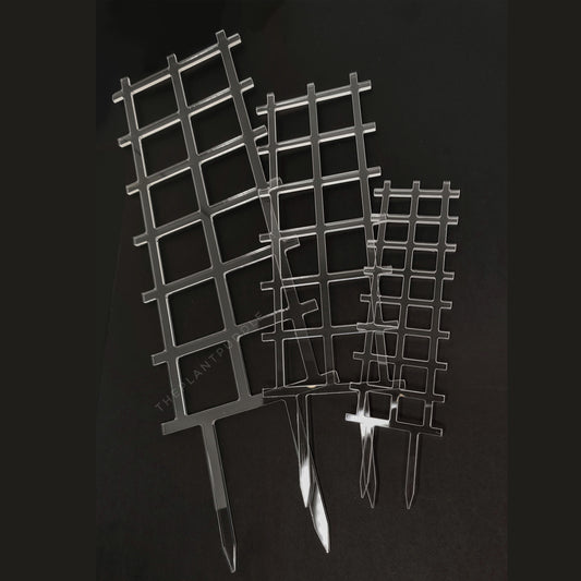 3 sizes of clear fence style trellis