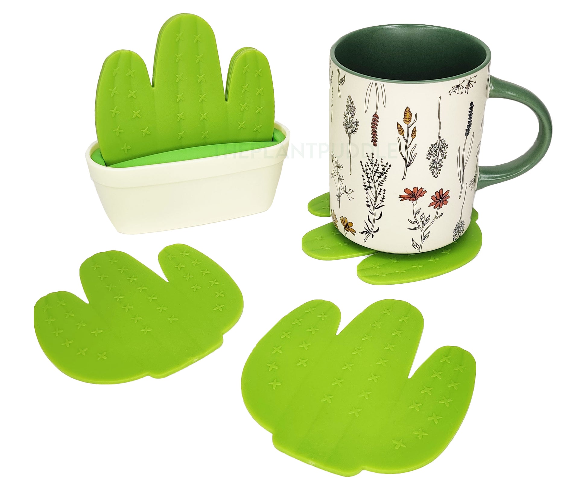 cactus coasters used with mug