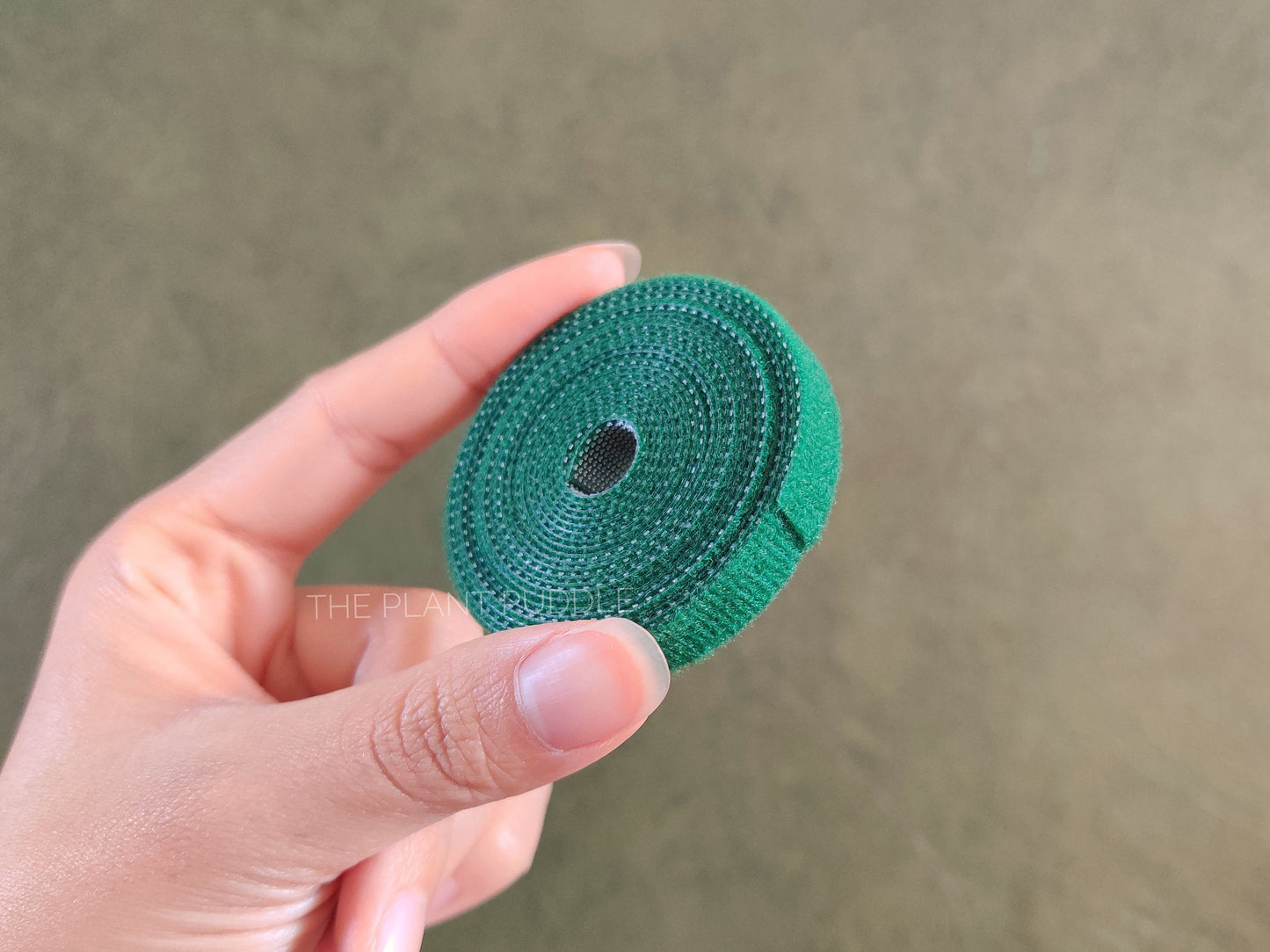 roll of green plant tie velcro tape