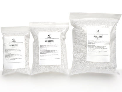 3 packaging sizes of perlite