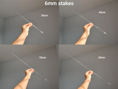 4 lengths of 6mm stakes